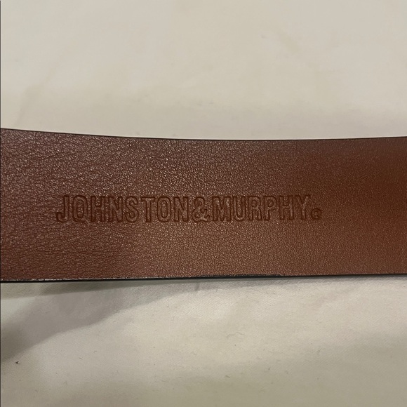 Johnston & Murphy Belt sz 34 Black Genuine Leather lizard embossed dress casual - Picture 5 of 7